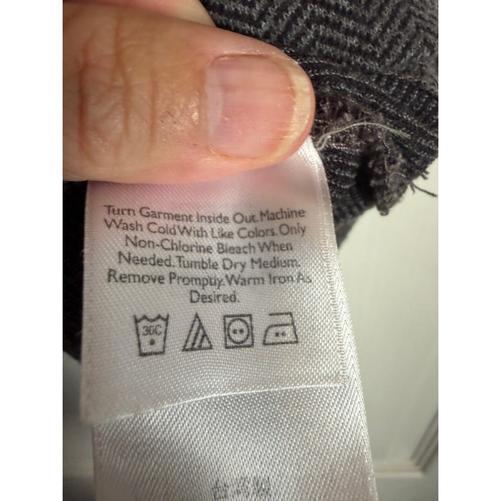 Eddie Bauer Sleeveless Top Women XL Grey Herringbone Tank Office Work Business - Picture 8 of 13